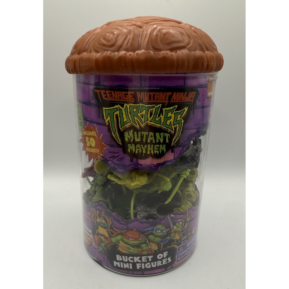 Teenage Mutant‎ Ninja Turtles Mutant Mayhem Bucket of 47  Mini Figures.